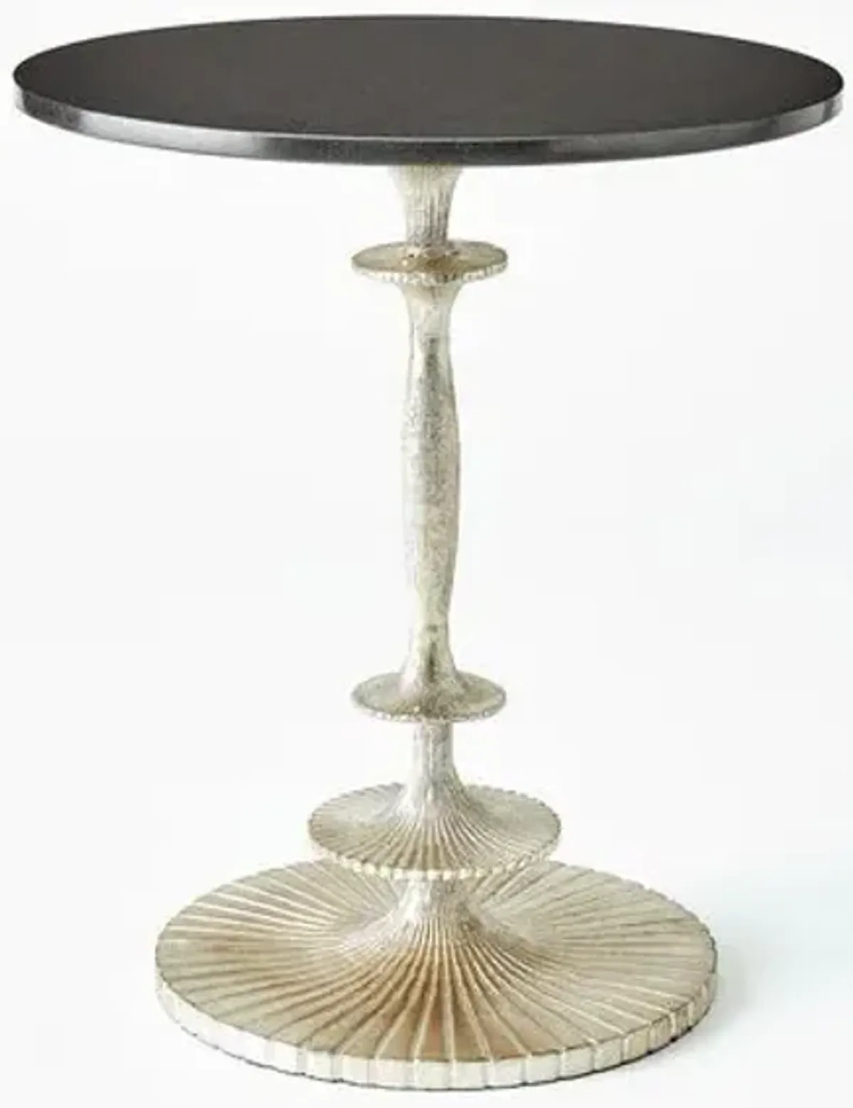 Fluted Side Table- Silver