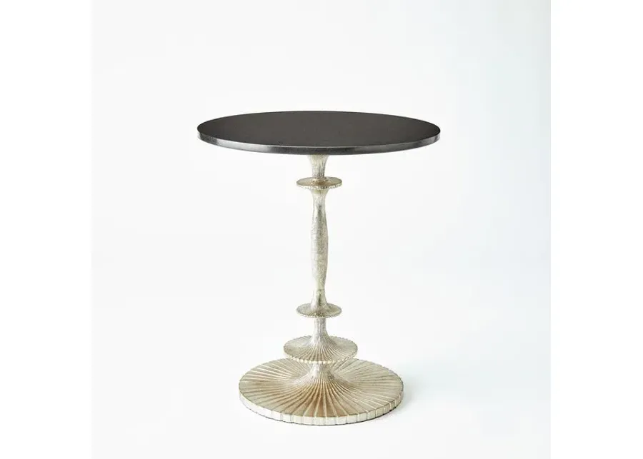 Fluted Side Table- Silver