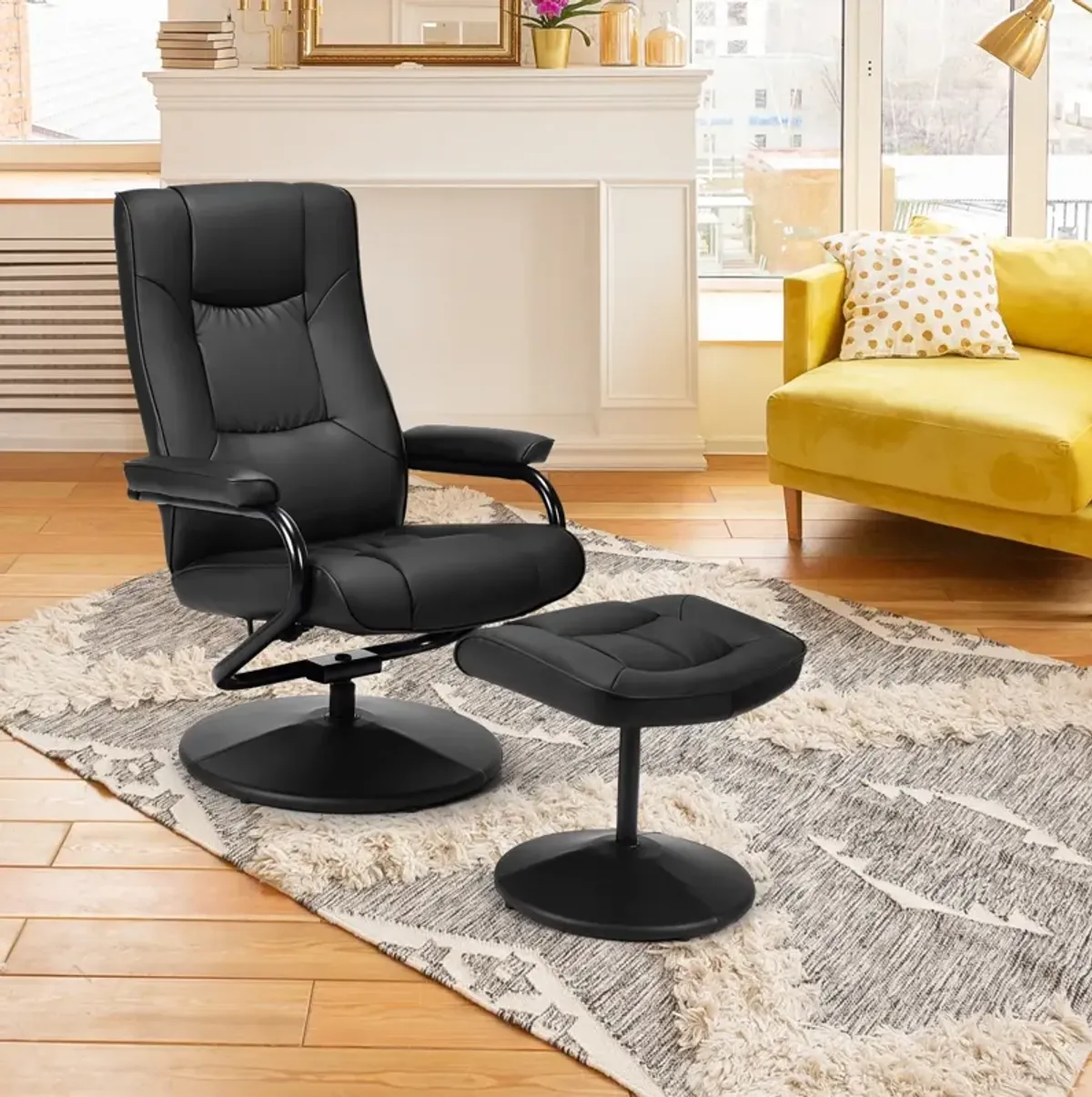 360° Swivel Recliner Chair with Ottoman