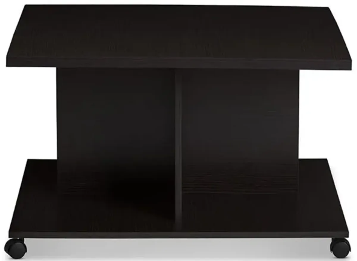 Baxton Studio Cladine Modern and Contemporary Wenge Brown Finished Coffee Table