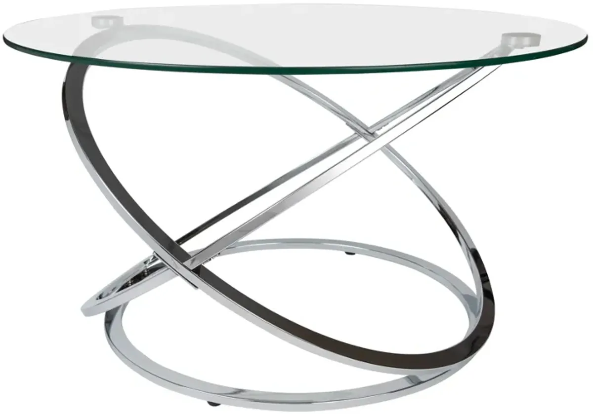 Galaxy Tempered Glass Round Coffee Table