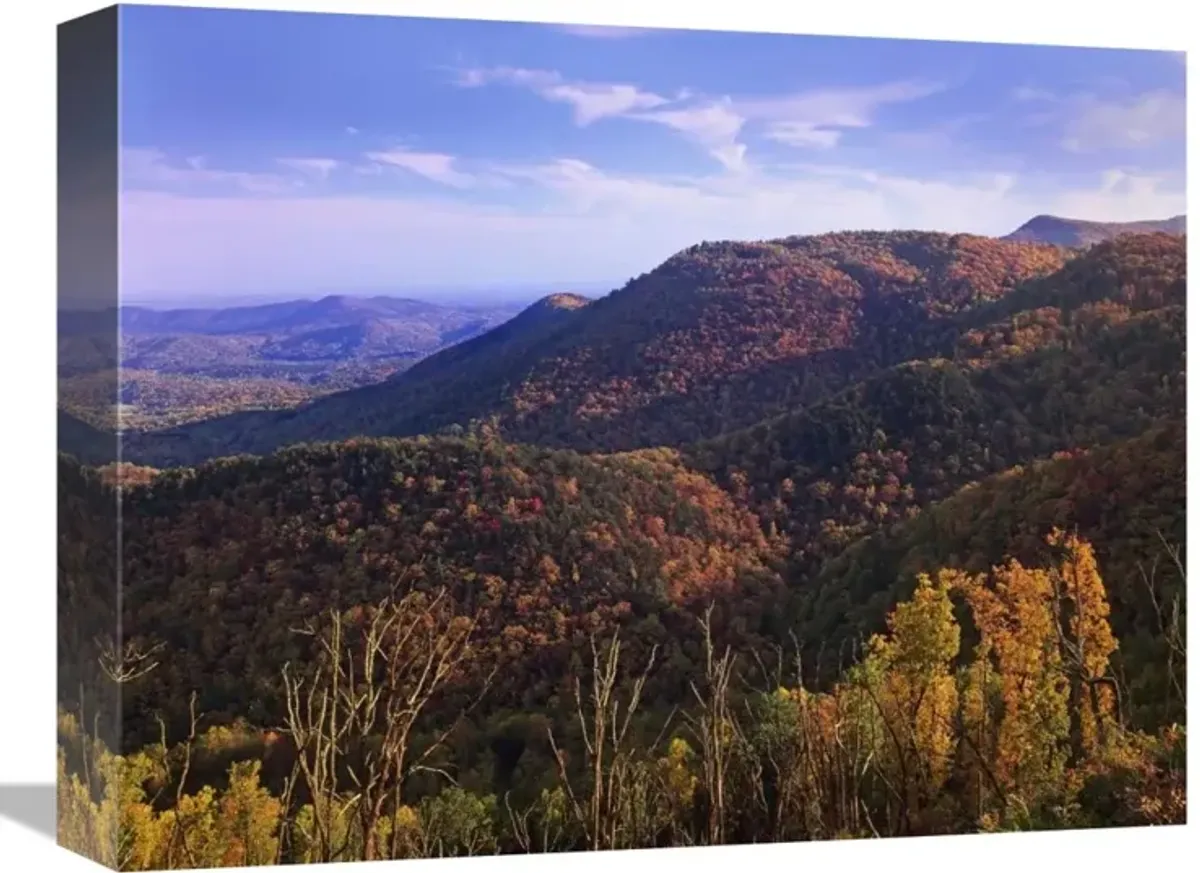 Blue Ridge Mountain Range near Cumberland Knob, North Carolina-Canvas Art-16x12