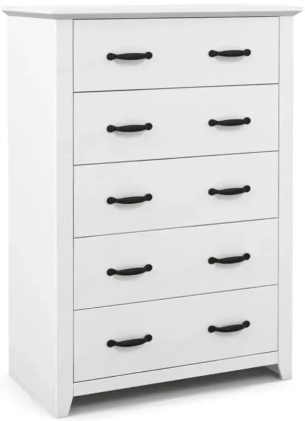 Hivvago Tall Storage Dresser with 5 Pull-out Drawers for Bedroom Living Room