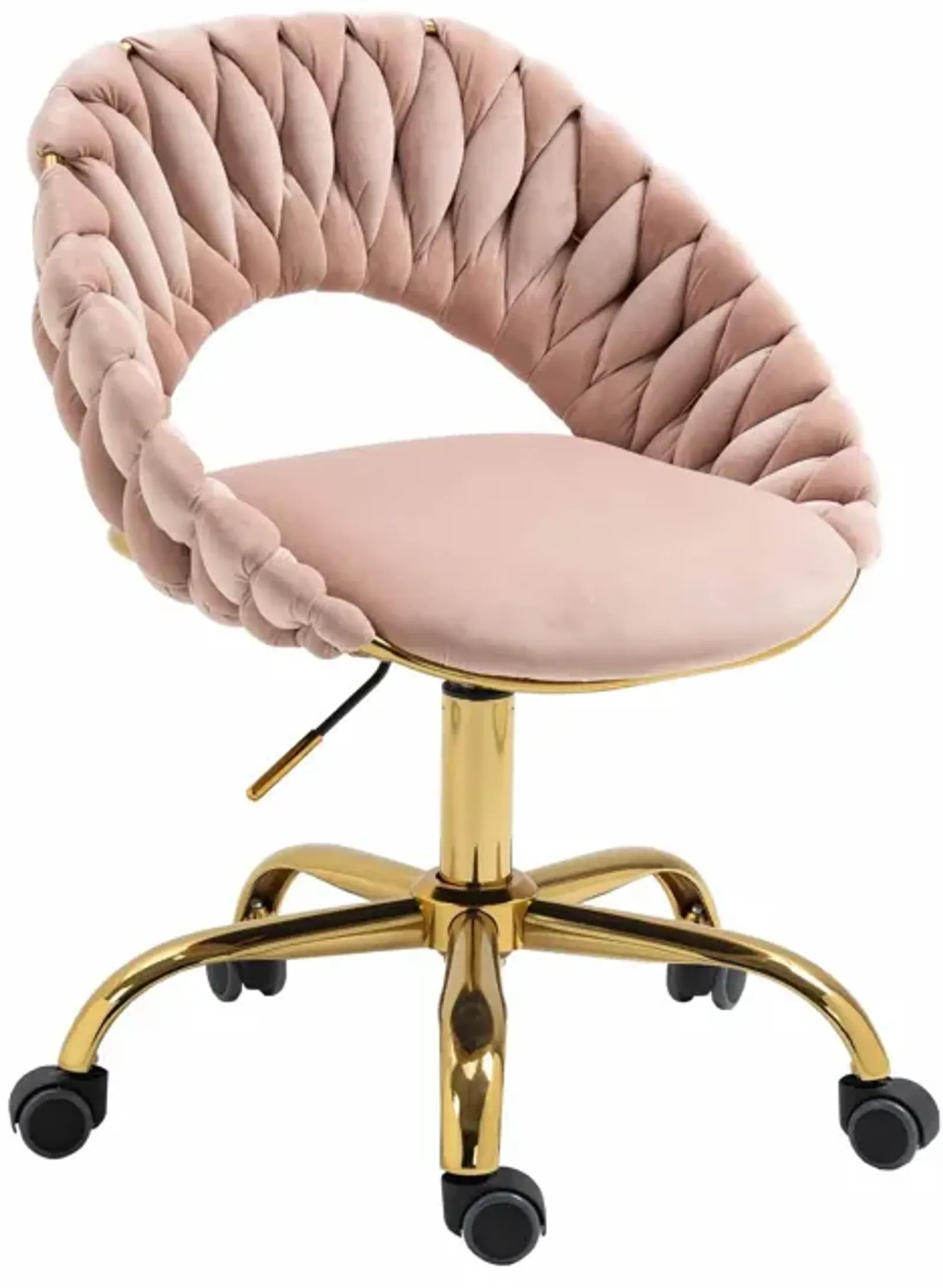 MONDAWE Computer Chair Office Chair Adjustable Swivel Chair Fabric Seat Home Study Chair