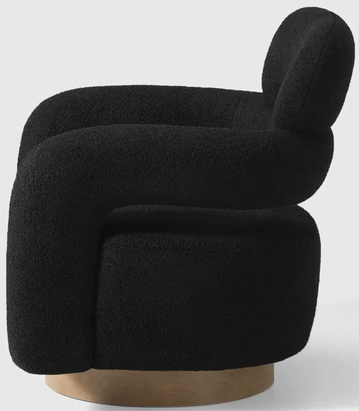 WestinTrends Mid-Century Modern Sherpa Swivel Barrel Accent Chair