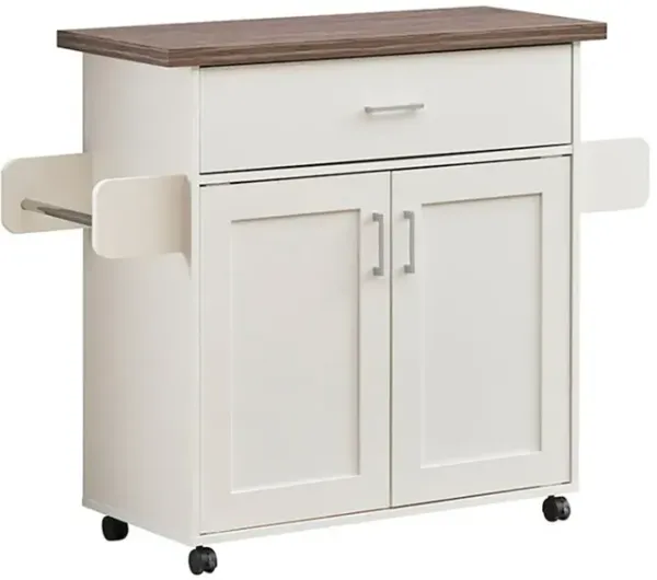 Techni Home Deluxe Mobile Kitchen Island Cart with Water Resistant Top