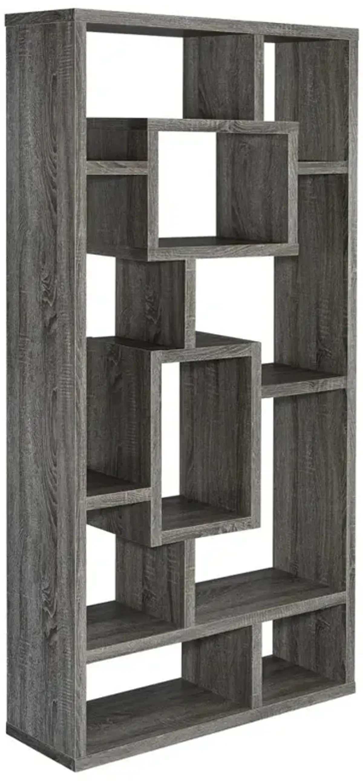 Howie 10-shelf Bookcase Weathered Grey