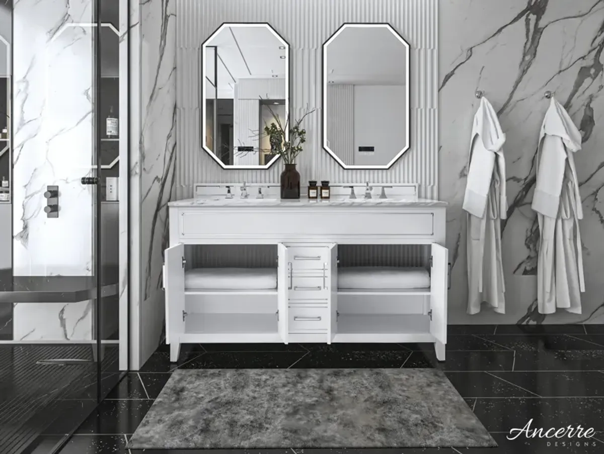 Aspen 60 in. Bath Vanity Set in White