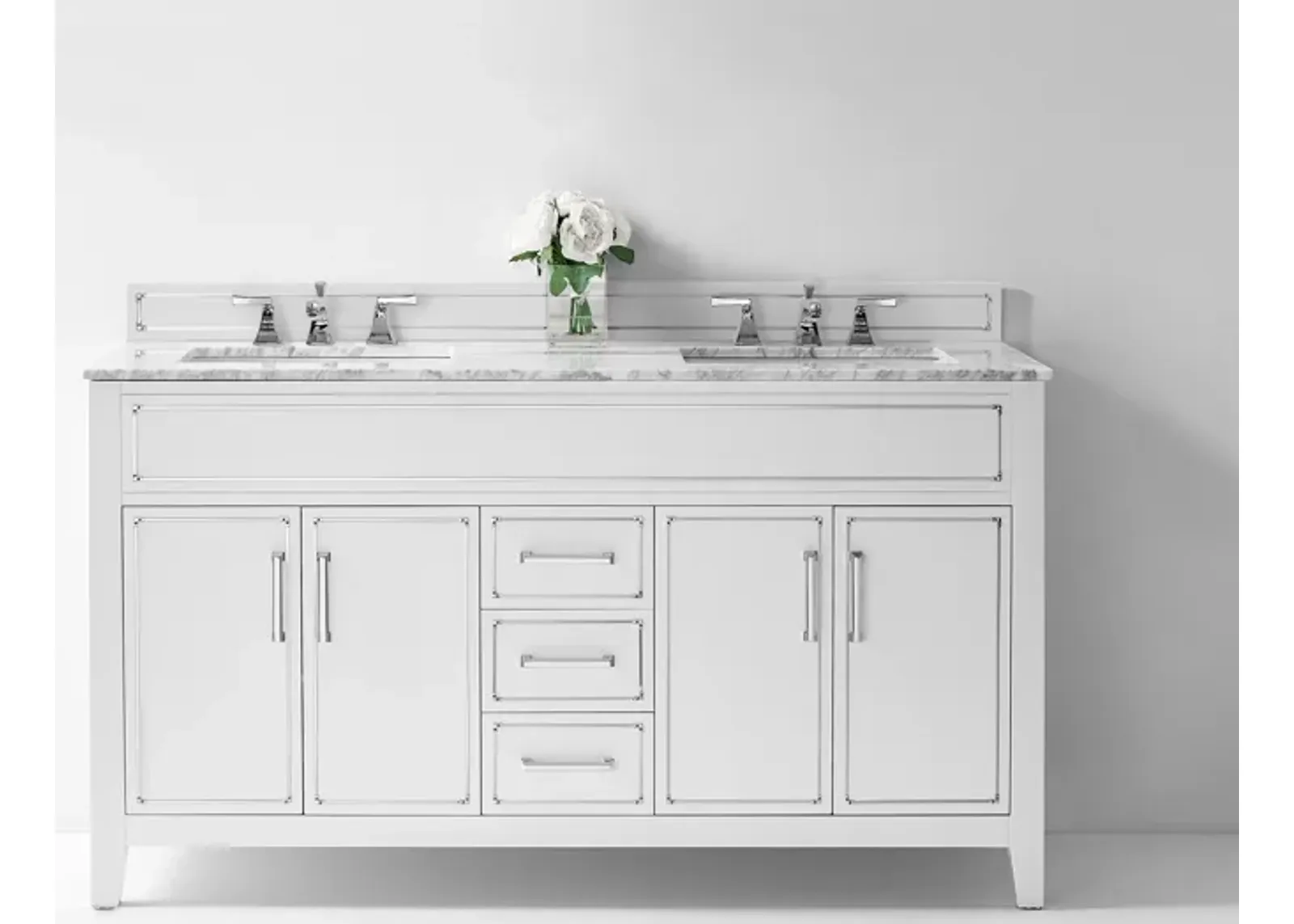 Aspen 60 in. Bath Vanity Set in White