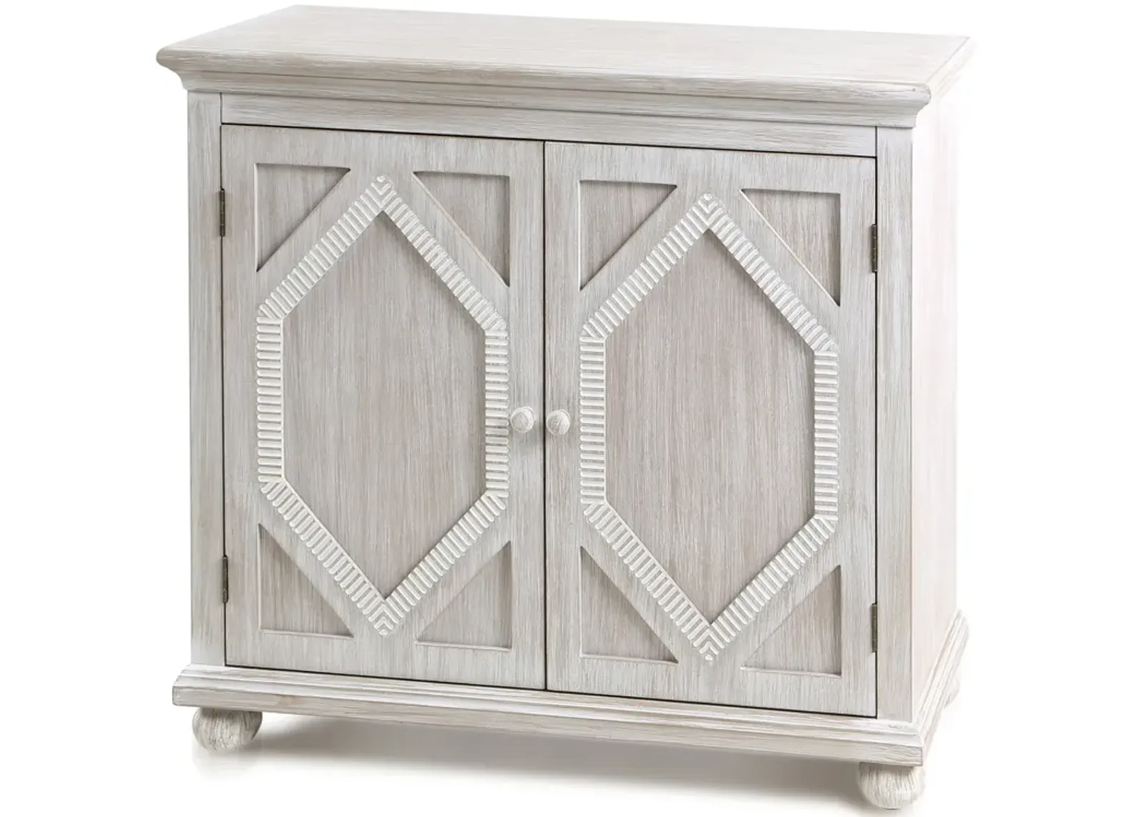 Brushed White Two Door Cabinet