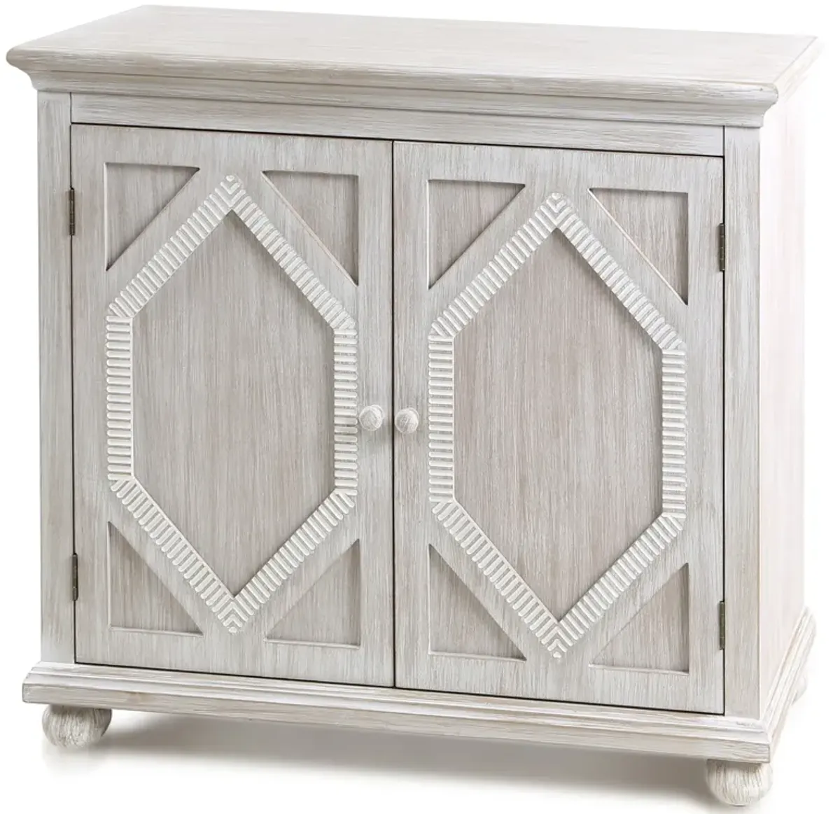 Brushed White Two Door Cabinet