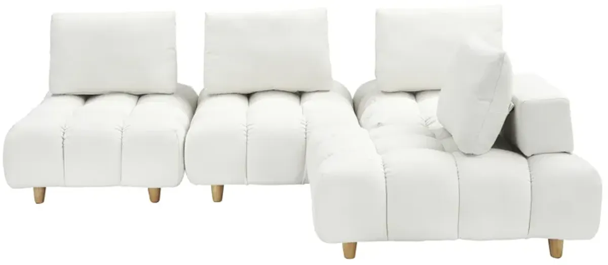 Merax 4 Seats Free Combination Teddy Fabric Sofa