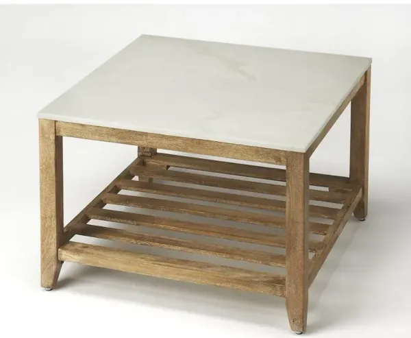 Butler Specialty Brayden Marble Bunching Coffee Table, Light Brown