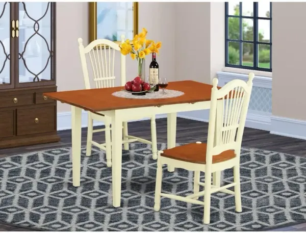 3 Pc Dinette set-Dining Table and 2 Kitchen Dining Chairs