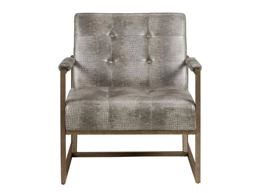 Belen Kox Grey Snakeskin Lounge Chair, Belen Kox