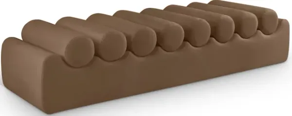 Meridian Furniture Rumble Brown Vegan Leather Bench