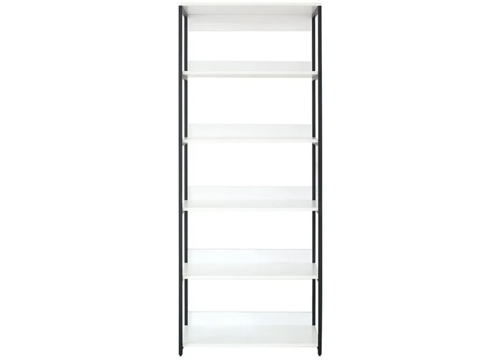 Cox Tall Modular Closet System, 5 Storage Shelves and Black Metal Frame