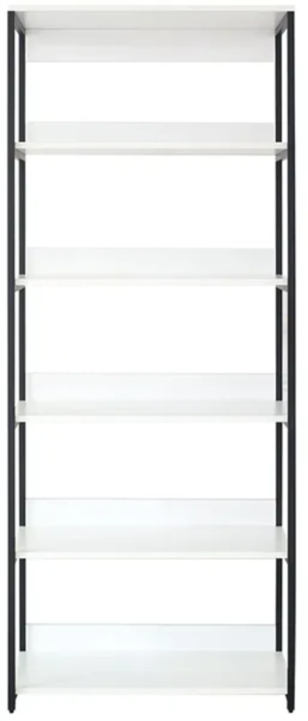 Cox Tall Modular Closet System, 5 Storage Shelves and Black Metal Frame