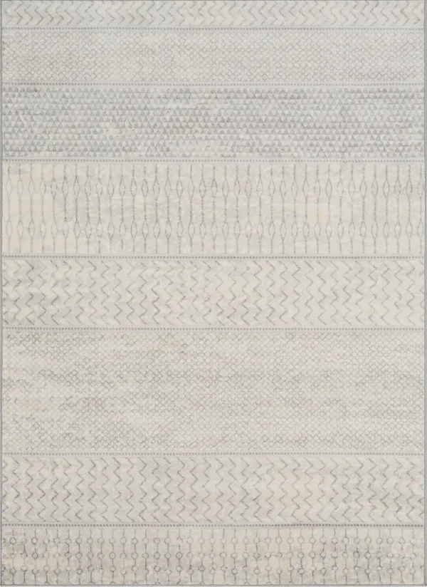 Monaco MOC-2306 5'3' Round White Rug