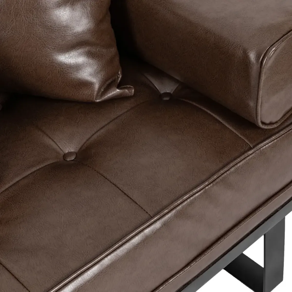 Merax Modern PU Leather Loveseat Sofa