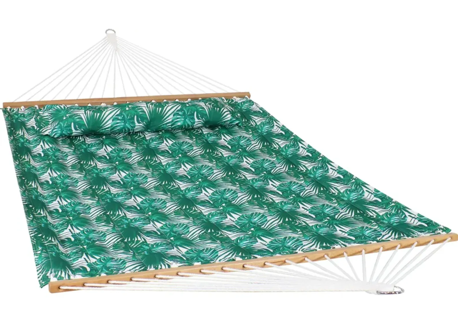 Sunnydaze Large Quilted Hammock with Spreader Bar and Pillow