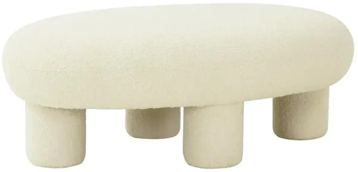 Belen Kox Trendy Boucle Upholstered Ottoman, Belen Kox