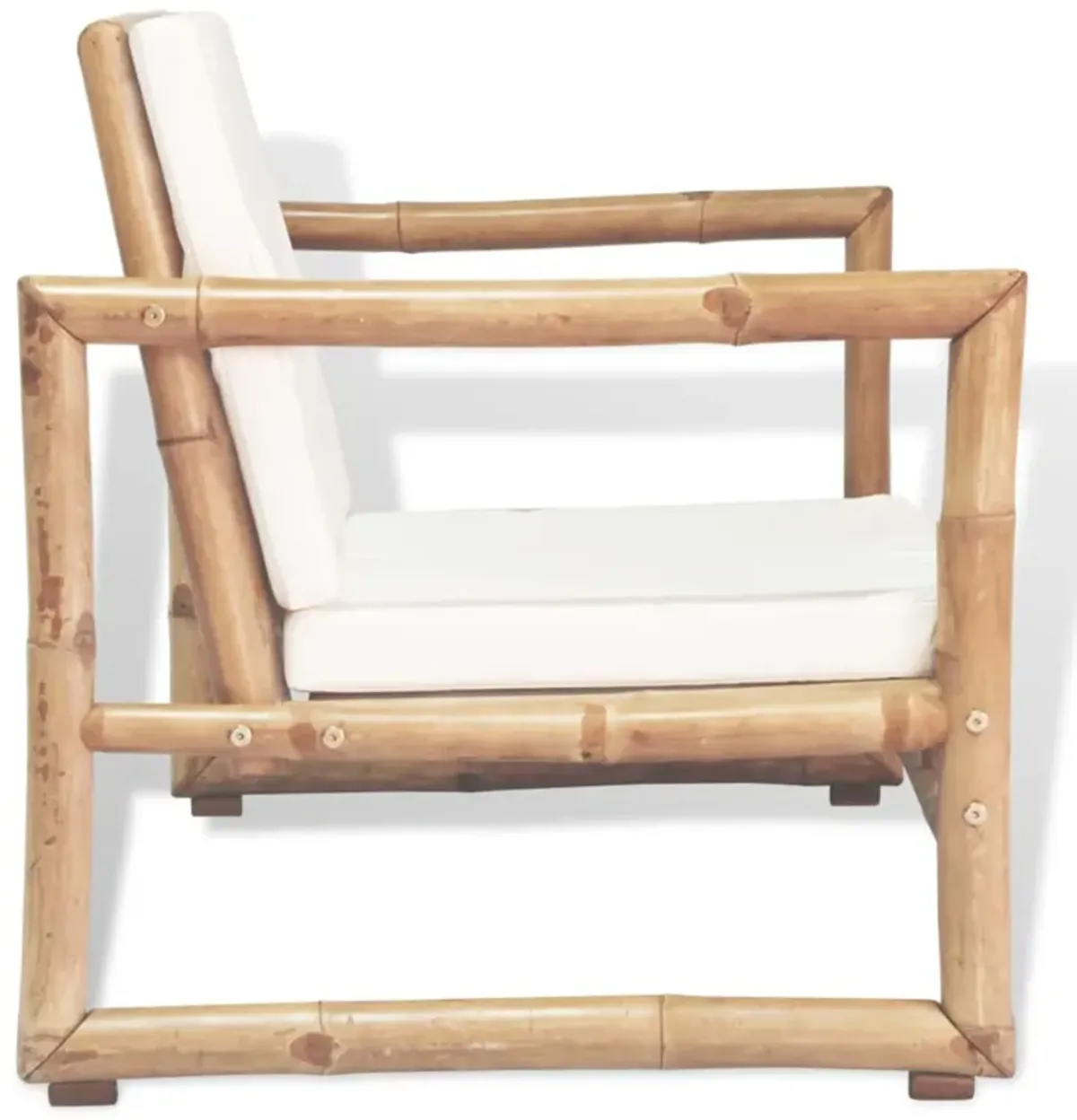 vidaXL Garden Chairs 2 pcs with Cushions and Pillows Bamboo