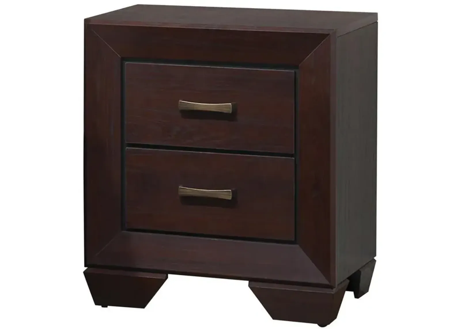 Kauffman 2-drawer Nightstand Dark Cocoa