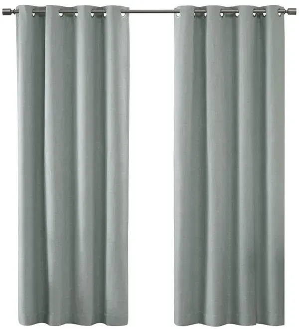 Gracie Mills Tamsin Printed Heathered Blackout Grommet Top Curtain Panel - 50x54"