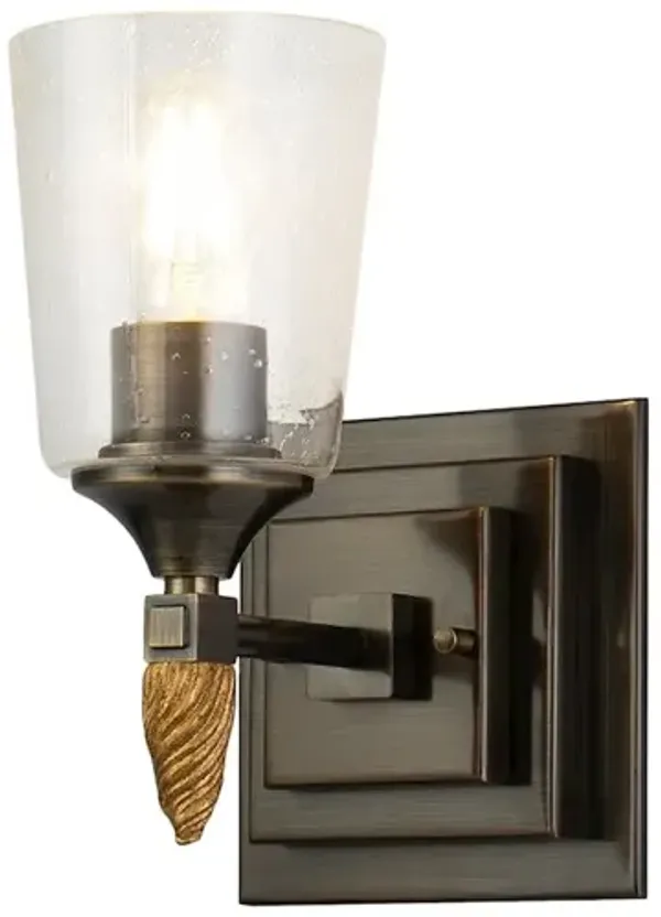 Lucas McKearn Vetiver 1 Light Dark Bronze With Gold Accent