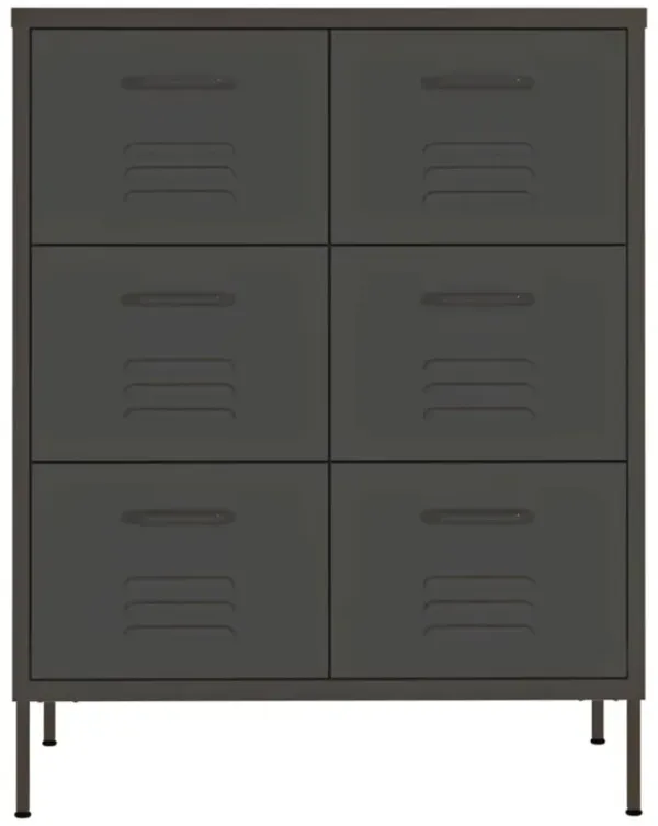 vidaXL Drawer Cabinet 31.5"x13.8"x40" Steel