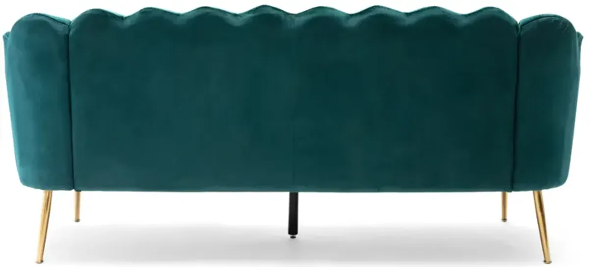 Merax Shell Design 3 Seats Velvet Sofa