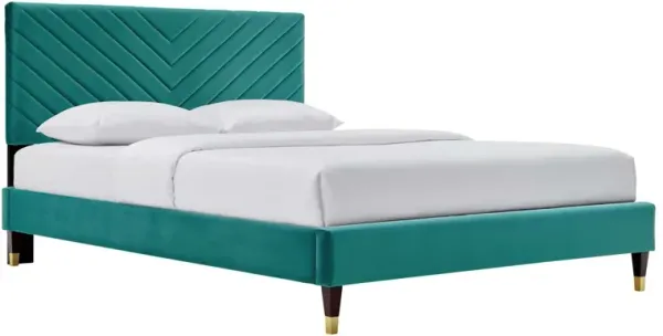 Modway - Roxanne Performance Velvet Queen Platform Bed
