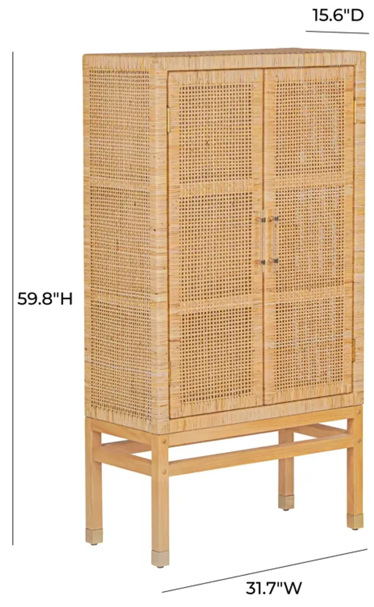 Amara Natural Woven Rattan Cabinet