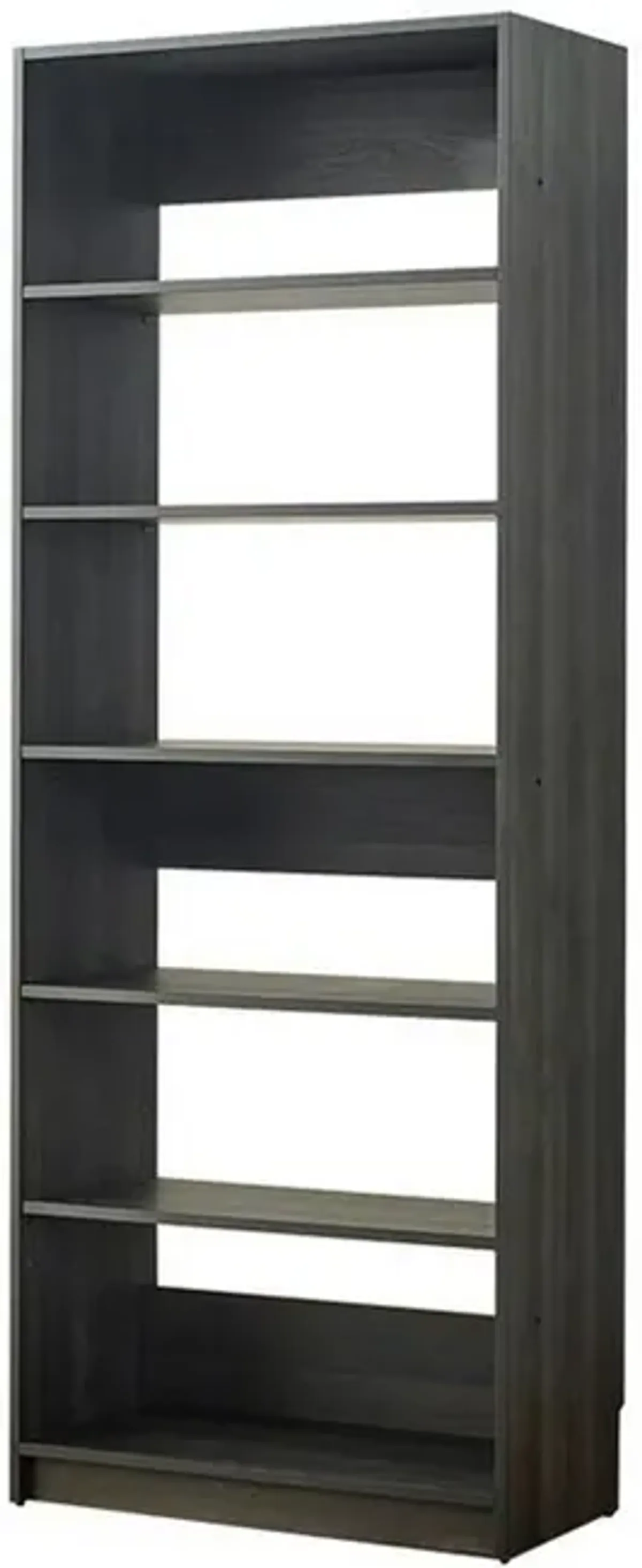 Dee Modular Closet System, 5 Tier Storage Shelves, Black Wood Finish