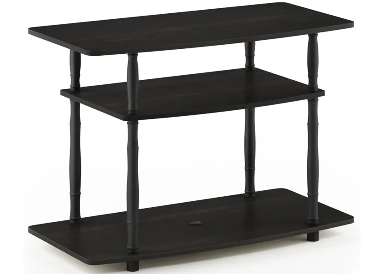 Furinno Furinno Turn-N-Tube No Tools 3-Tier TV Stands with Classic Tubes, Espresso/Black