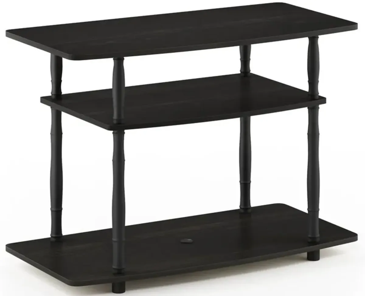 Furinno Furinno Turn-N-Tube No Tools 3-Tier TV Stands with Classic Tubes, Espresso/Black