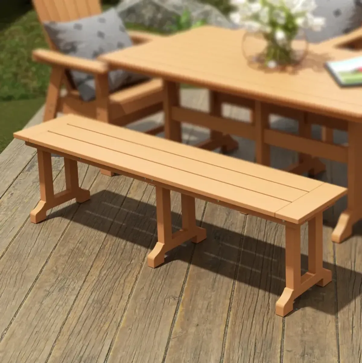 WestinTrends 65" Outdoor Dining Bench