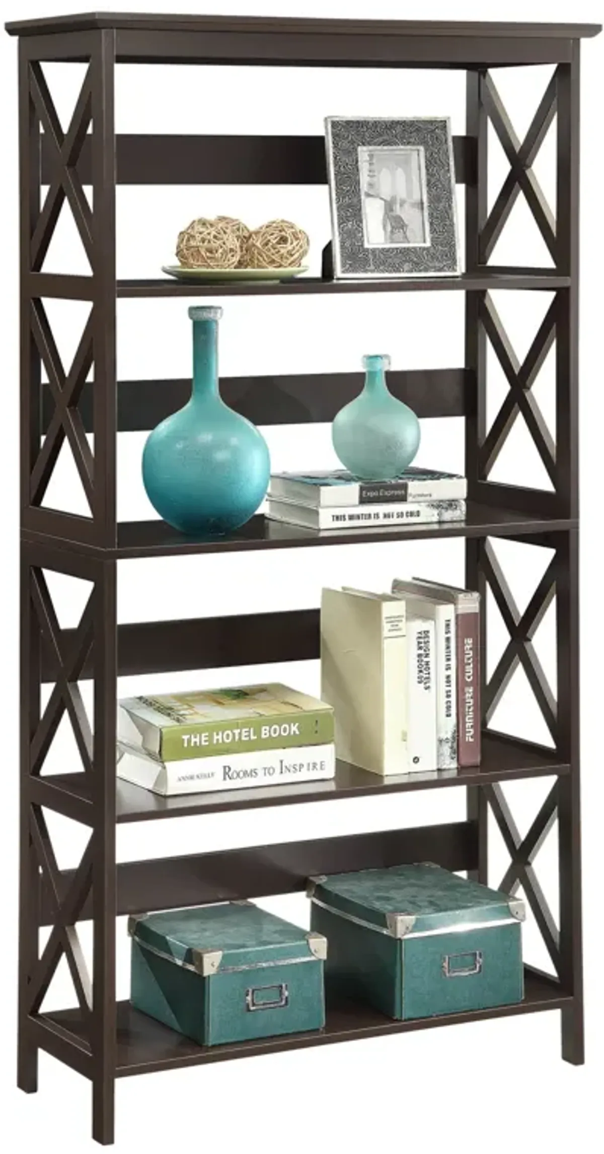 Convenience Concepts Oxford 5 Tier Bookcase, Espresso