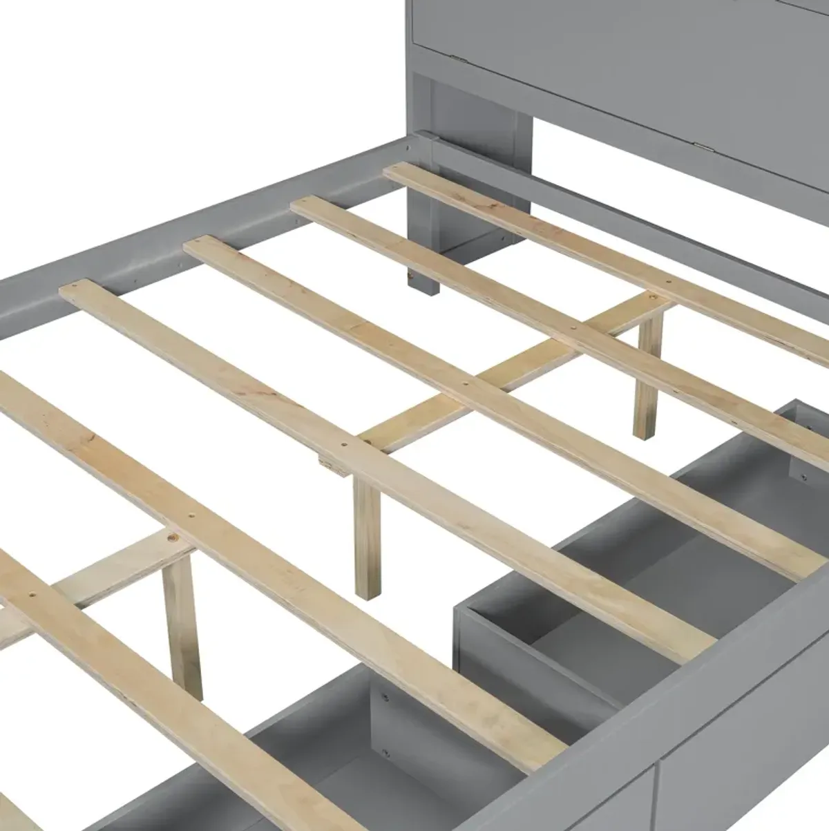 Merax Platform Bed with USB and Storage Headboard