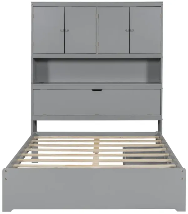 Merax Platform Bed with USB and Storage Headboard