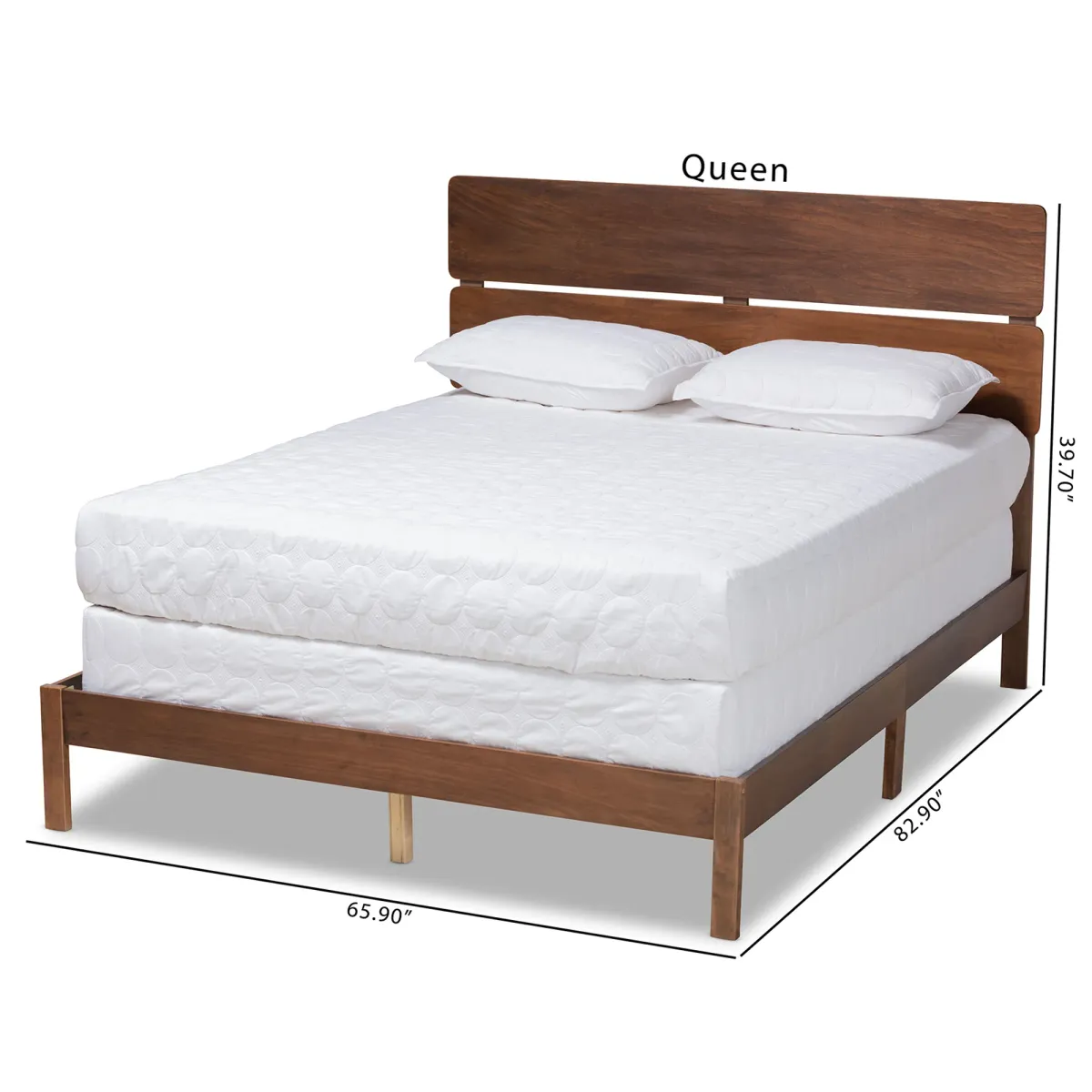 Baxton Studio Anthony Modern and Contemporary Walnut Brown Finished Wood Full Size Panel Bed