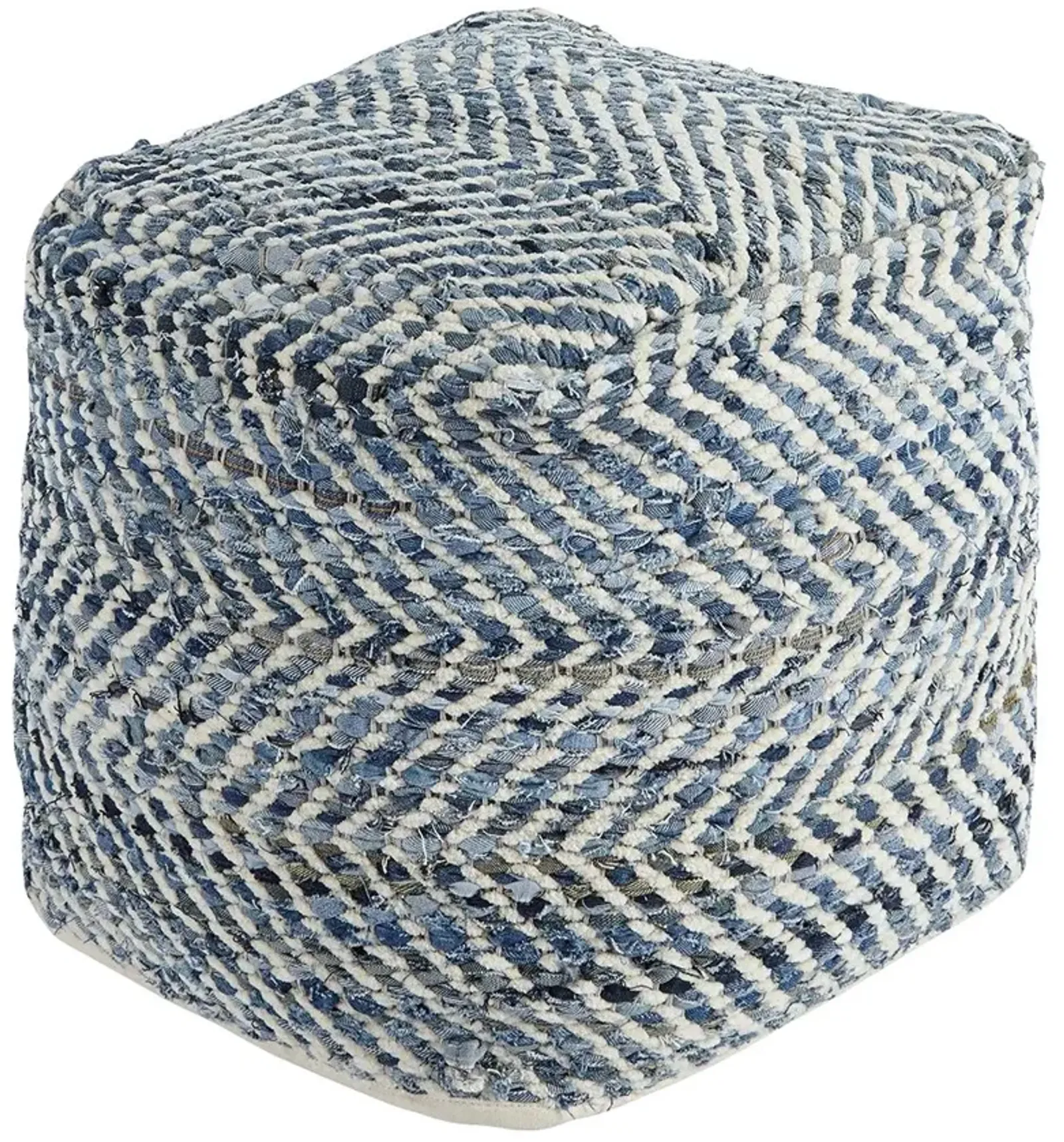 Chevron Pouf