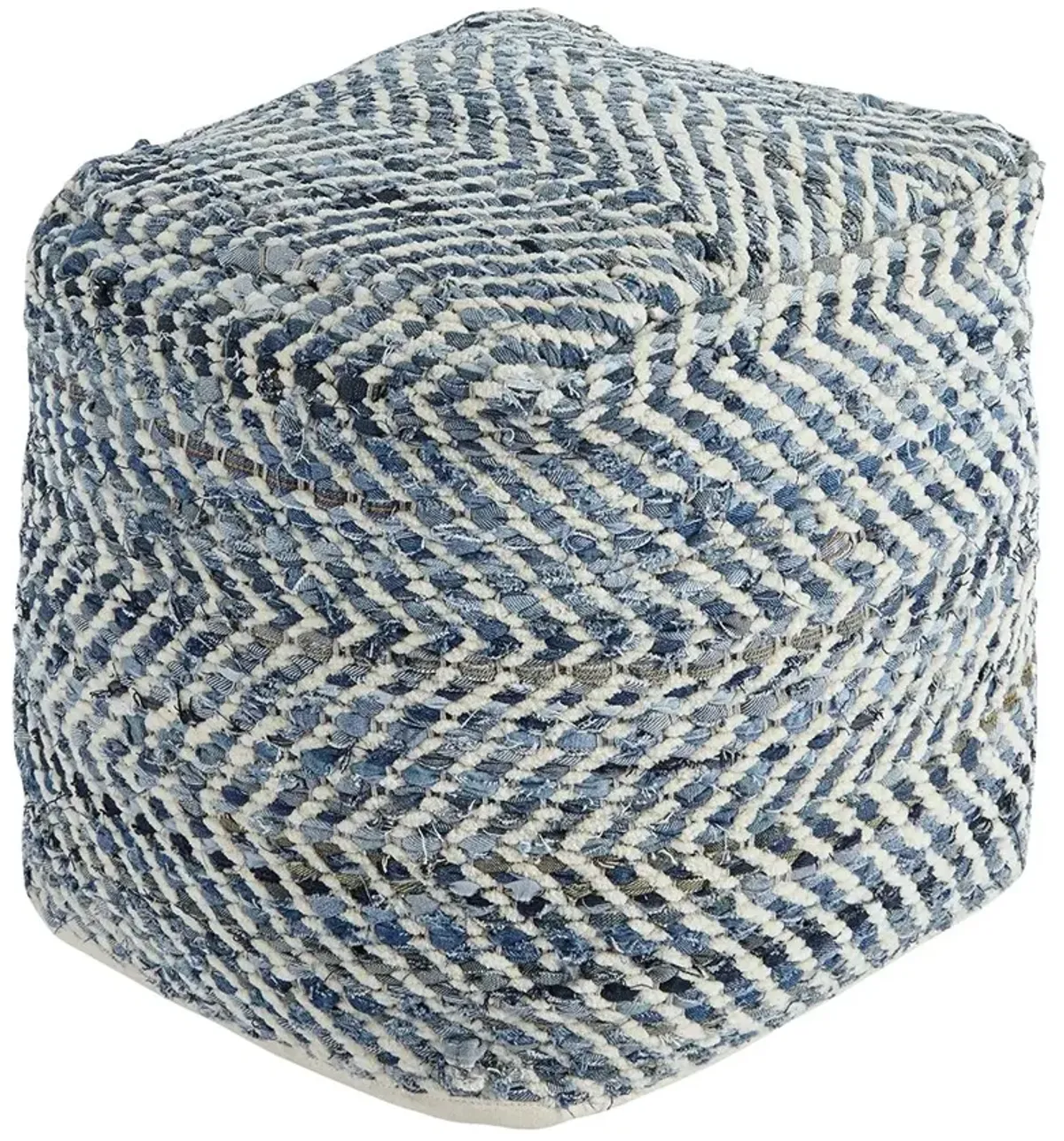 Chevron Pouf