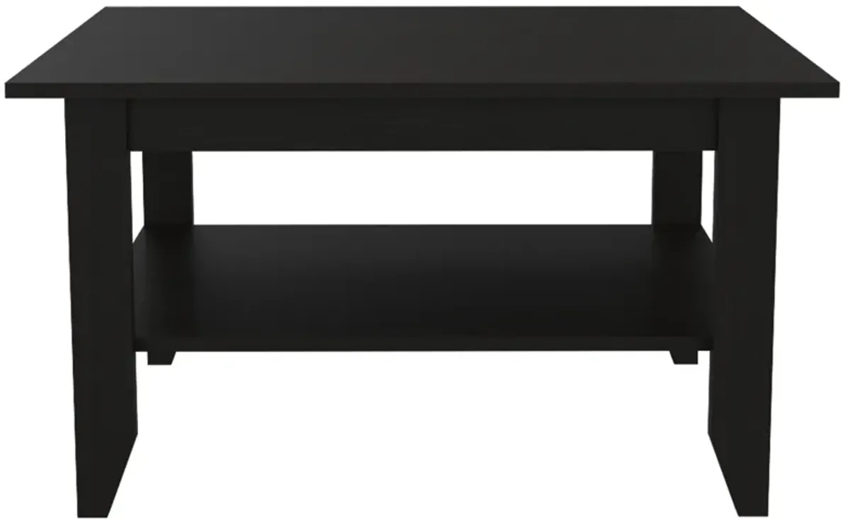 DEPOT E-SHOP Sahara Coffee Table, Four Legs, One Shelf, Black