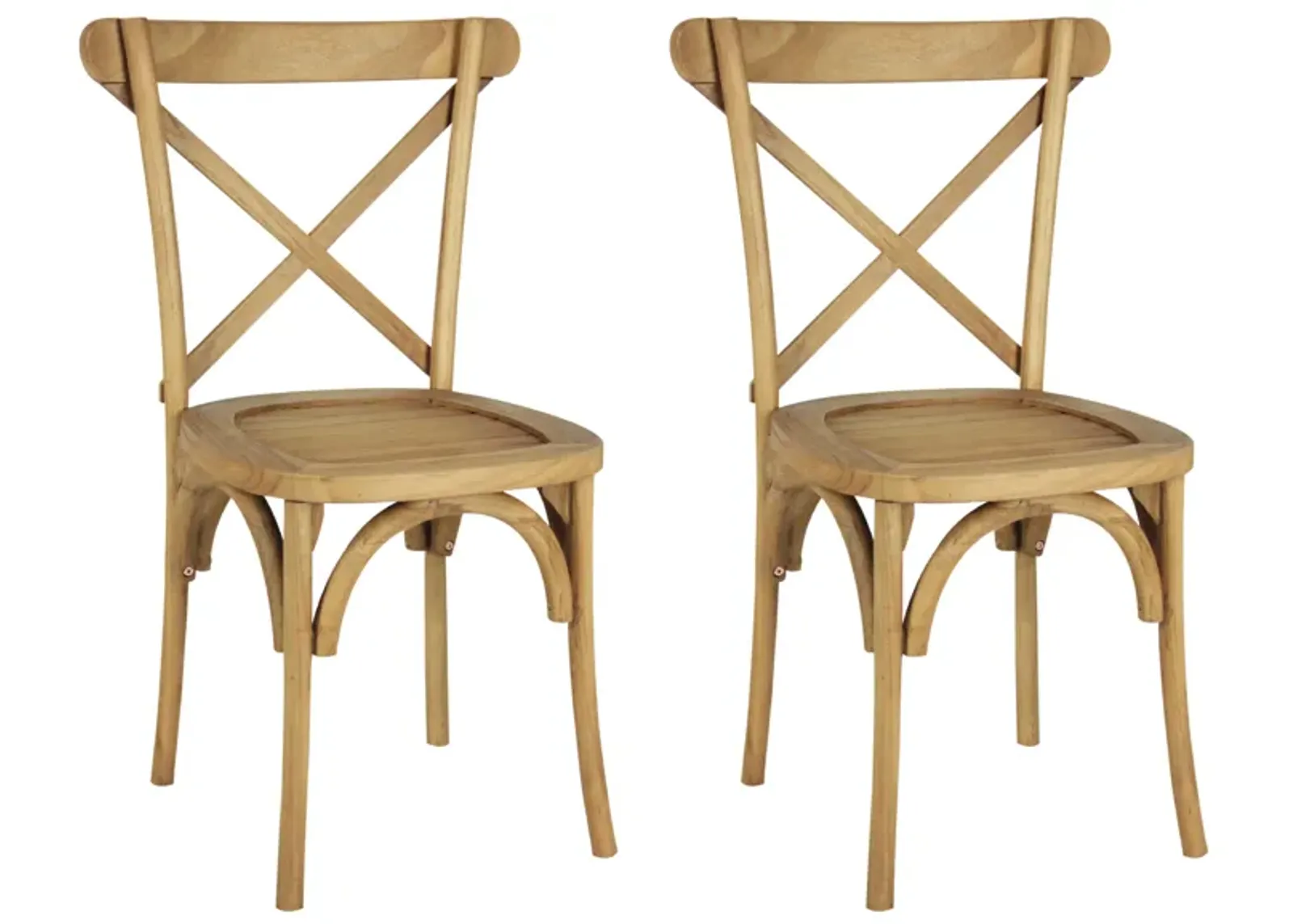 Annecy Classic Traditional X-Back Wood Outdoor Dining Chair