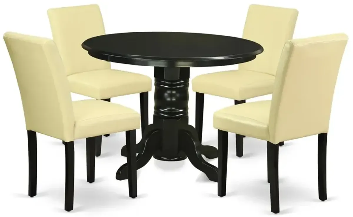 Dining Room Set Black, SHAB5-BLK-73