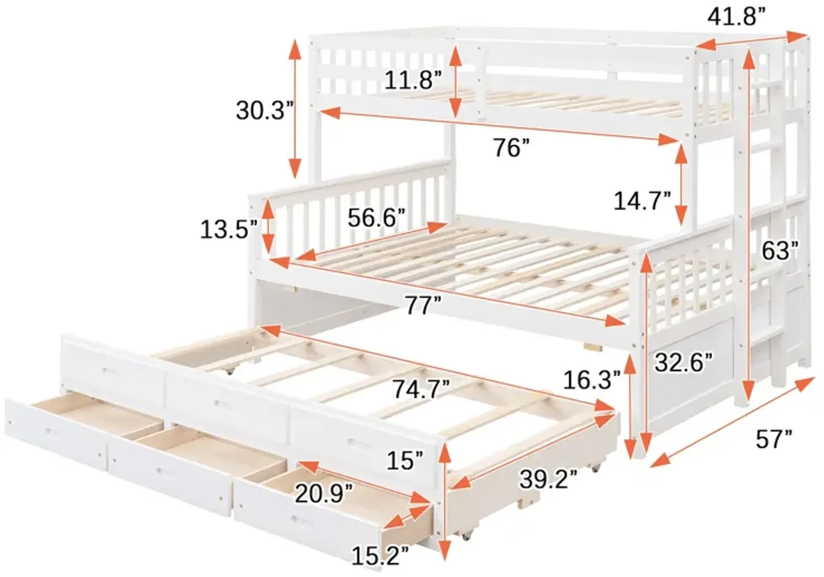 Merax Separable Bunk Bed with Storage Drawers