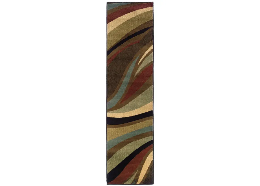 Hudson 1'10" x 7'6" Brown Rug