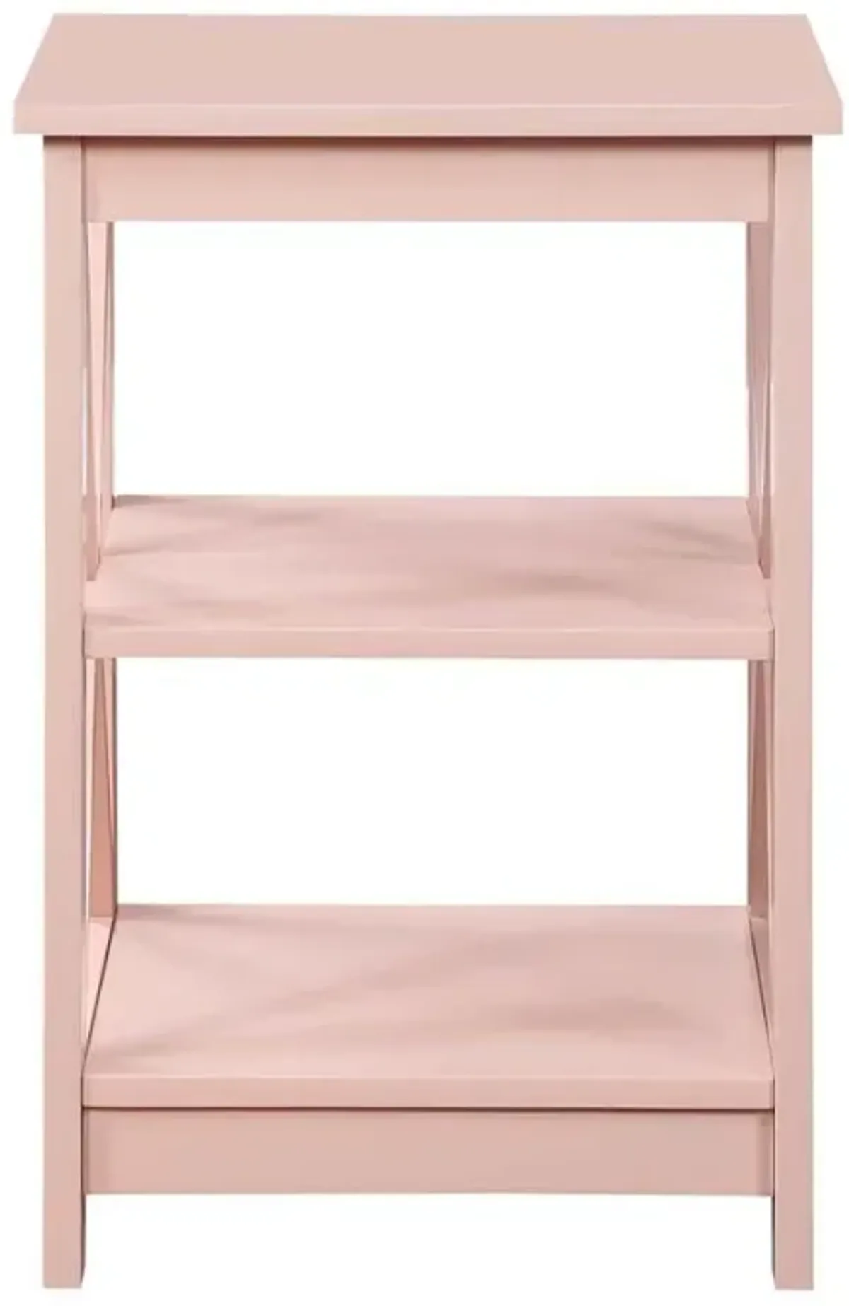 Convience Concept, Inc. Oxford End Table with Shelves Blush Pink